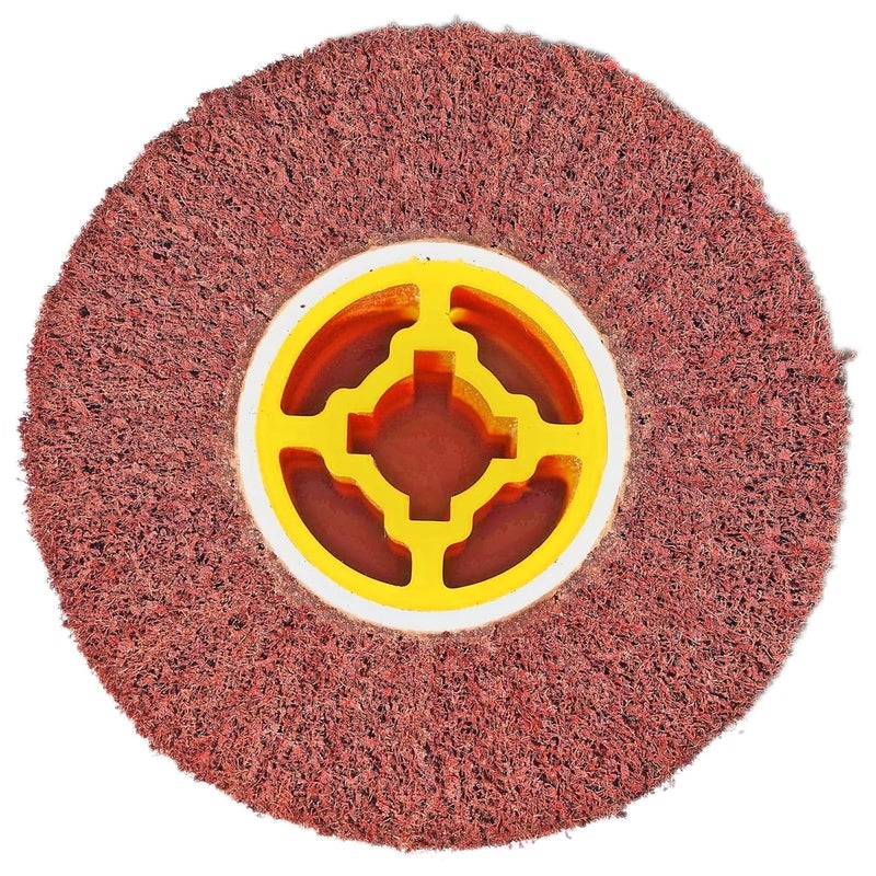 JONAS C 2 Pcs Burnishing Wheel 60 Grit Stripping Drum, 4.7" x 4" Abrasive Drawing Wheel Drum, Surface Conditioning Tool Drum for Metal, Wood, Plastic - Image 3